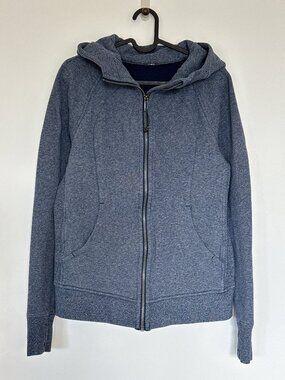 Lululemon Scuba Full-Zip Hoodie, Heathered True Navy, Size 10